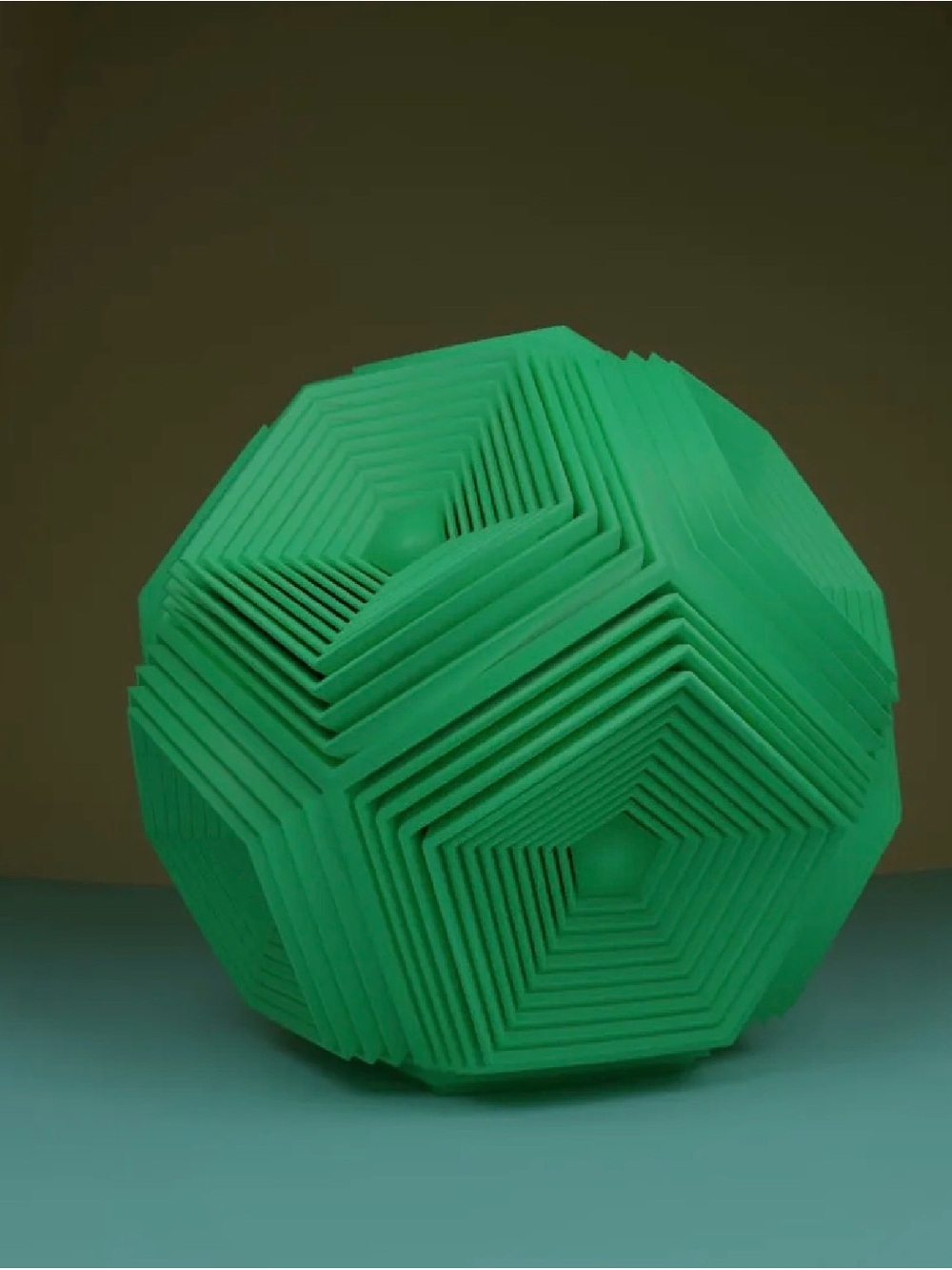 Green Geometric Layered fidget 12 side